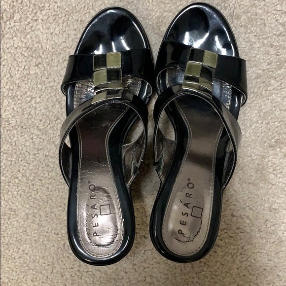 Pesaro black wedge Sandals - Picture 5 of 7